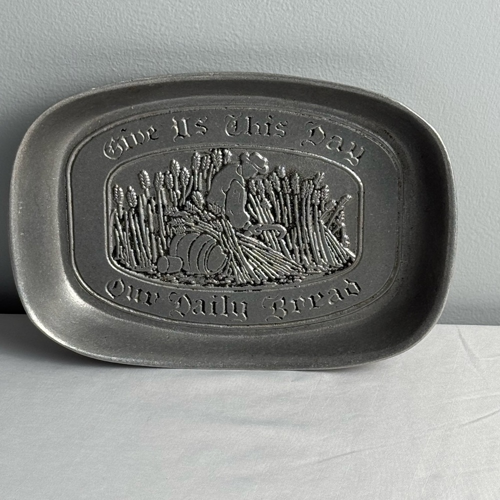 Wilton Armetale Give Us This Day Our Daily Bread Large Bread Tray